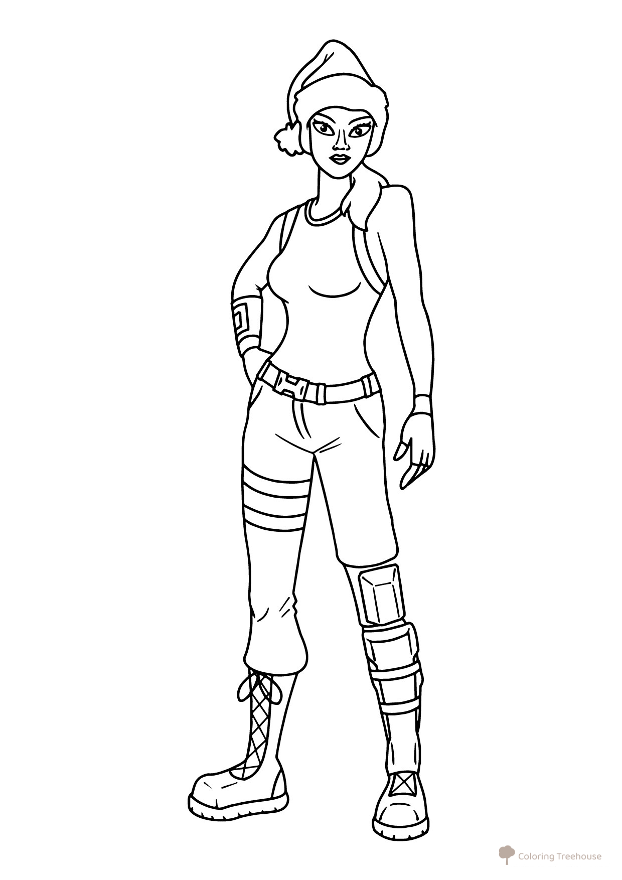 Fortnite Christmas Agent Coloring Page free printable Fortnite Coloring Pages coloring page