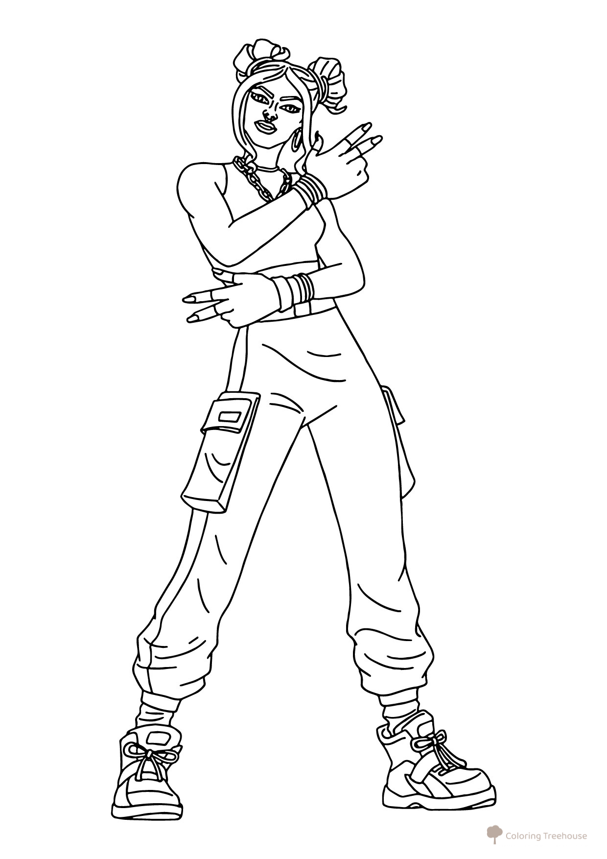 Fortnite Blestka Coloring Page free printable Fortnite Coloring Pages coloring page
