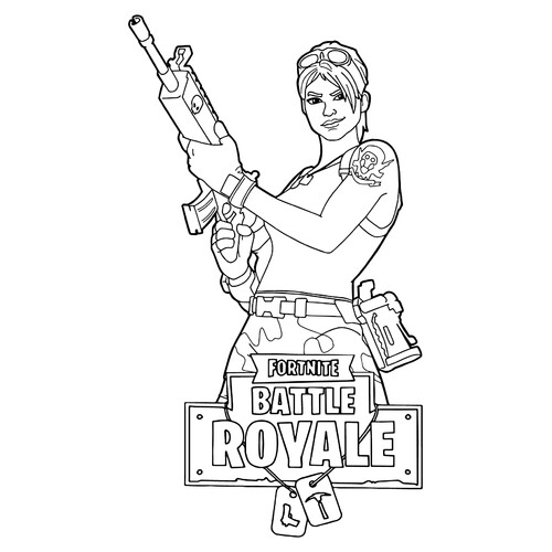 Fortnite Battle Buddy Coloring Page free printable Fortnite Coloring Pages coloring page