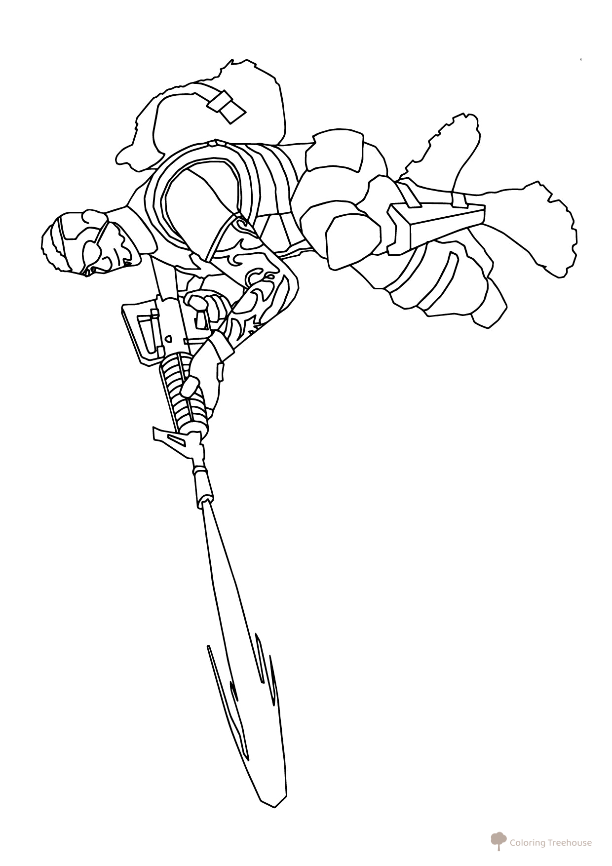 Fortnite Battle Hawk Coloring Page free printable Fortnite Coloring Pages coloring page