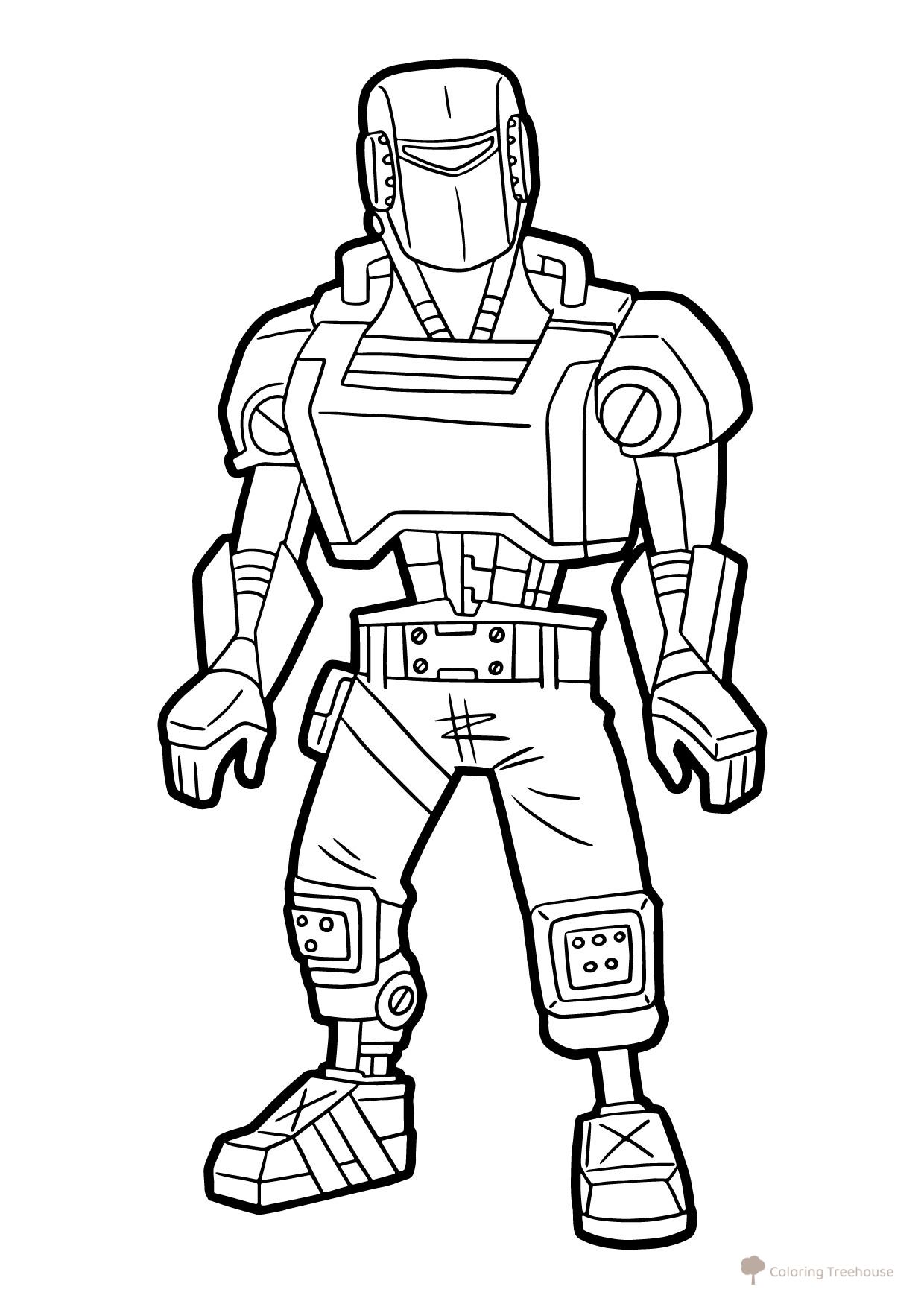 Fortnite B.O.T. Coloring Page free printable Fortnite Coloring Pages coloring page