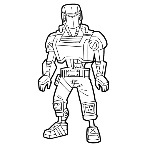 Fortnite B.O.T. Coloring Page free printable Fortnite Coloring Pages coloring page