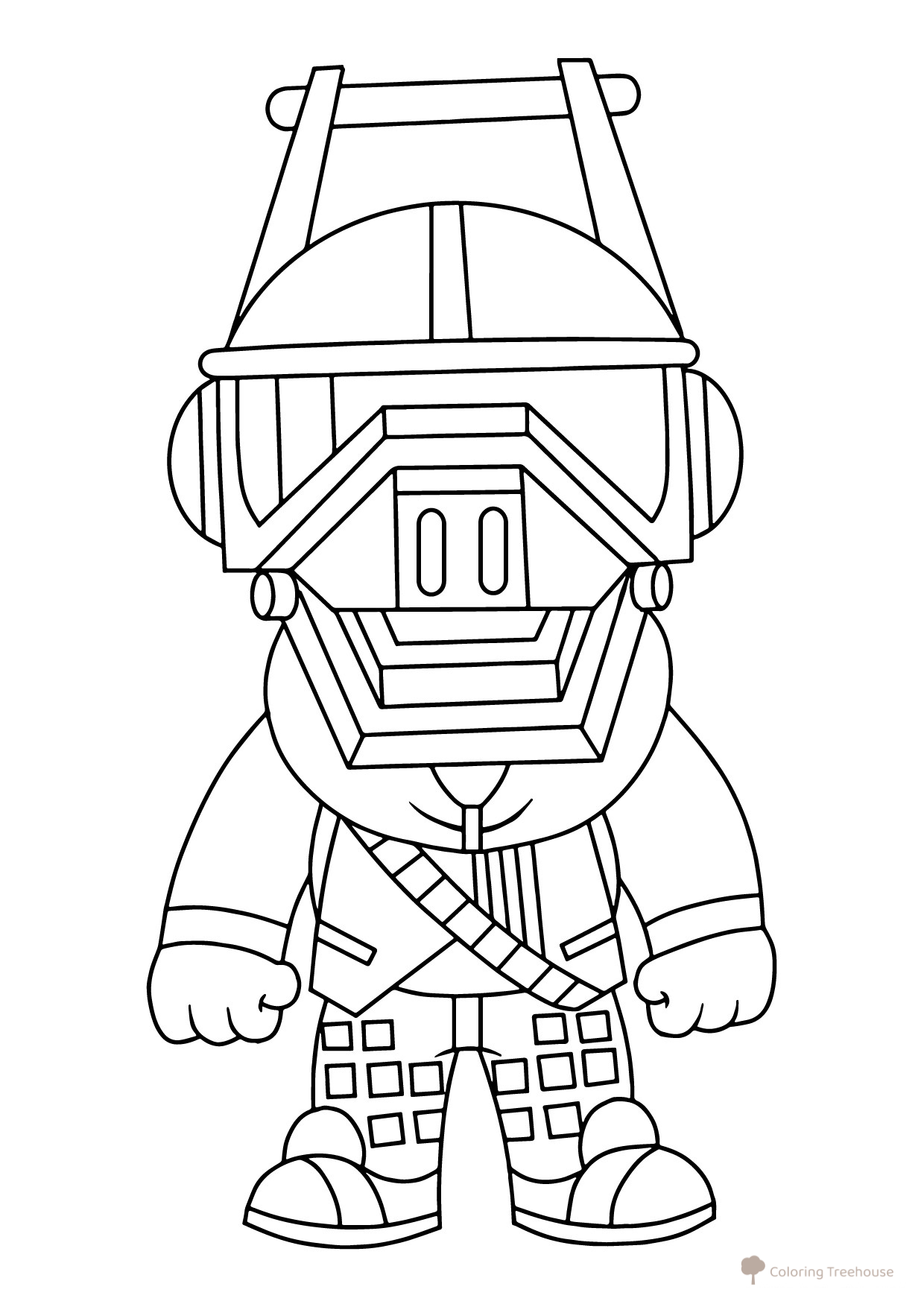 Página para colorear Fortnite chibi M.C. Llama dibujo para colorear gratis de Páginas para colorear de Fortnite