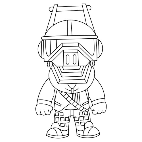 Página para colorear Fortnite chibi M.C. Llama dibujo para colorear gratis de Páginas para colorear de Fortnite