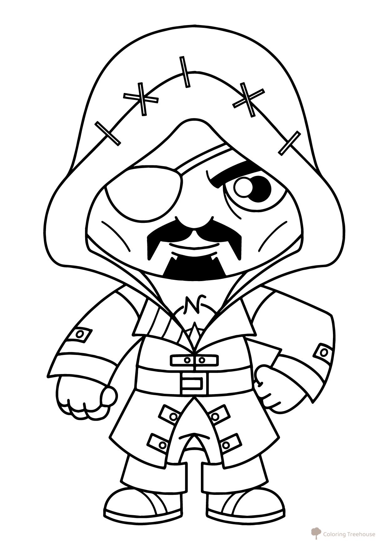 Fortnite Chibi Flibuster Coloring Page free printable Fortnite Coloring Pages coloring page