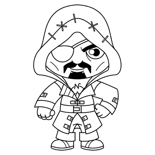 Fortnite Chibi Flibuster Coloring Page free printable Fortnite Coloring Pages coloring page