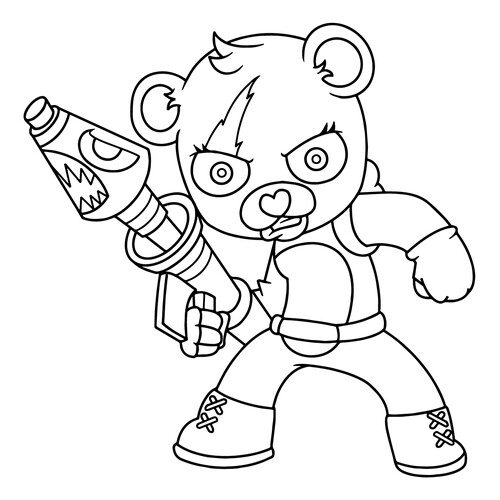 Página para colorear Fortnite chibi: Capitán del equipo pirotécnico dibujo para colorear gratis de Páginas para colorear de Fortnite
