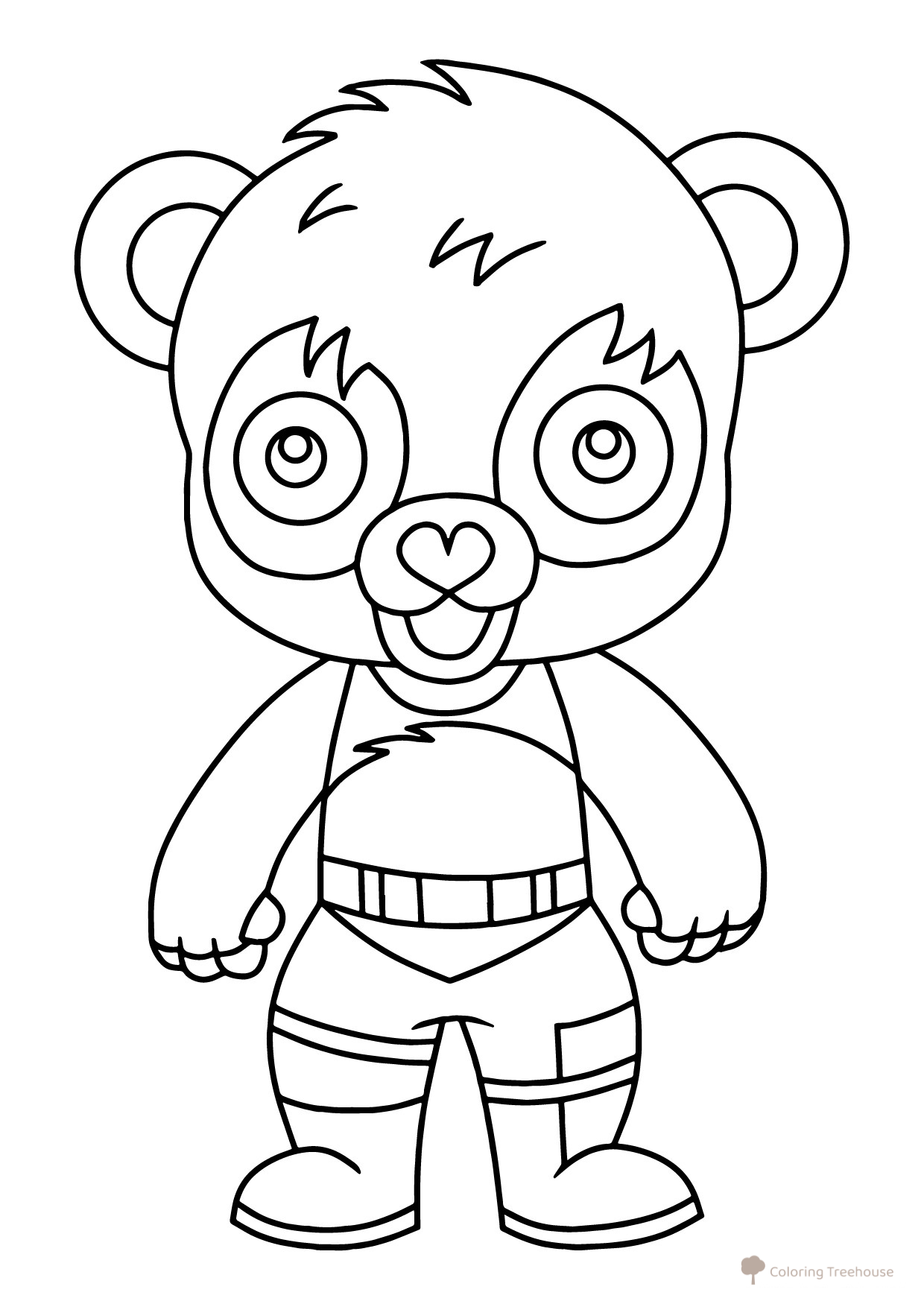 Fortnite Chibi Pandamonium Coloring Page free printable Fortnite Coloring Pages coloring page