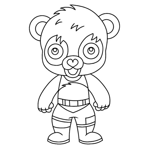 Fortnite Chibi Pandamonium Coloring Page free printable Fortnite Coloring Pages coloring page