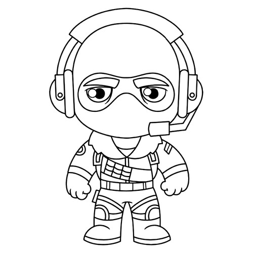 填色页:要塞夜(Fortnite)Q版迅猛龙 免费可打印堡垒之夜(Fortnite)涂色页合集涂色页