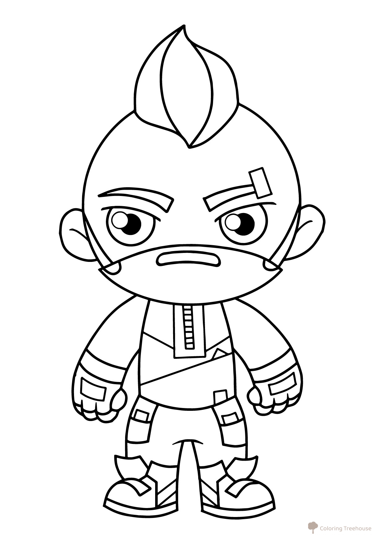 Página para colorear Fortnite chibi Ronin dibujo para colorear gratis de Páginas para colorear de Fortnite