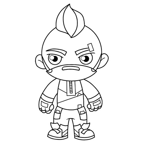 Página para colorear Fortnite chibi Ronin dibujo para colorear gratis de Páginas para colorear de Fortnite