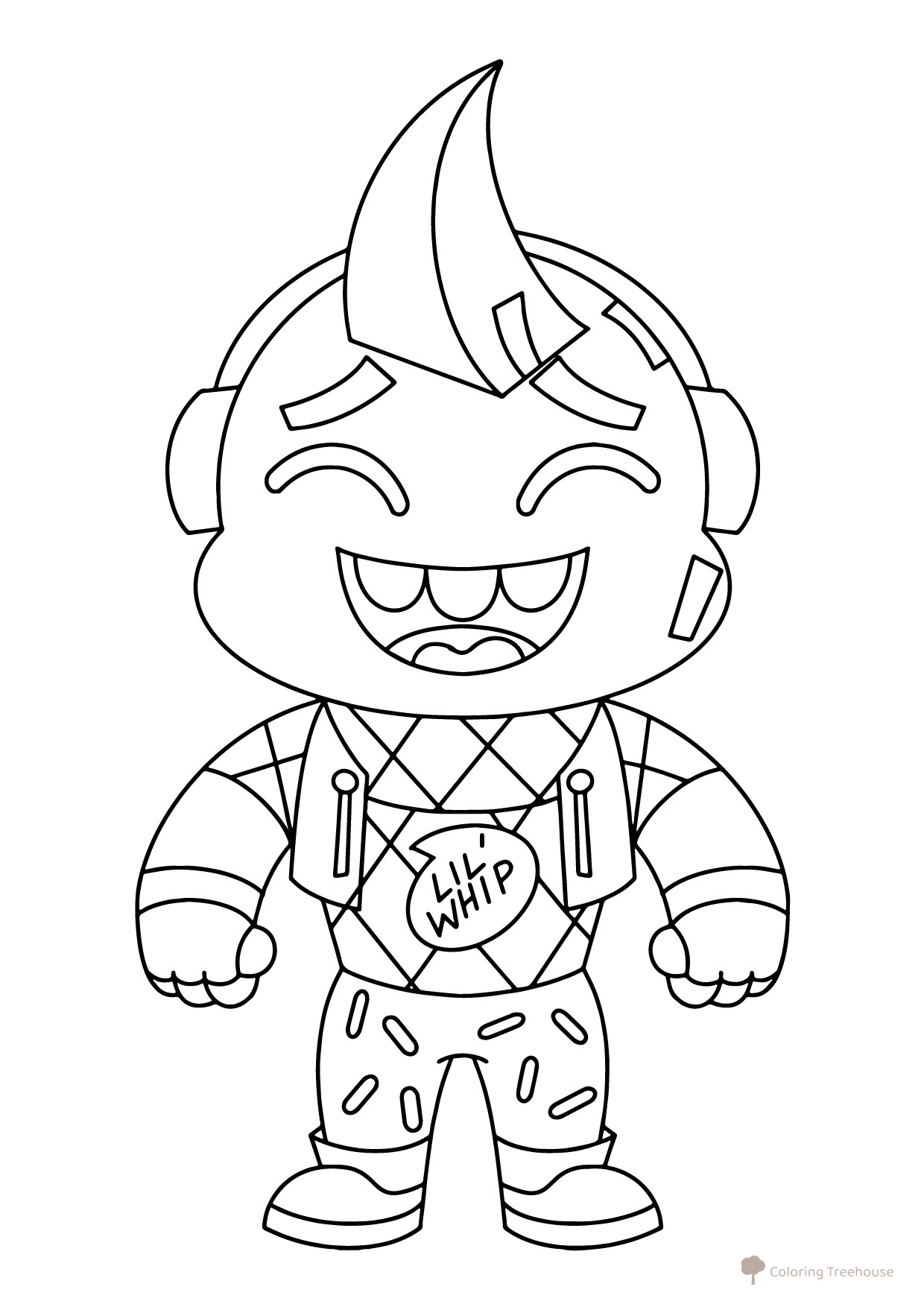 Página para colorear Fortnite chibi — Рожок dibujo para colorear gratis de Páginas para colorear de Fortnite