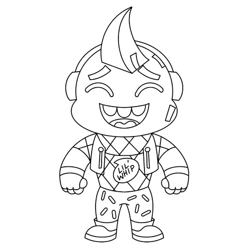 Página para colorear Fortnite chibi — Рожок dibujo para colorear gratis de Páginas para colorear de Fortnite