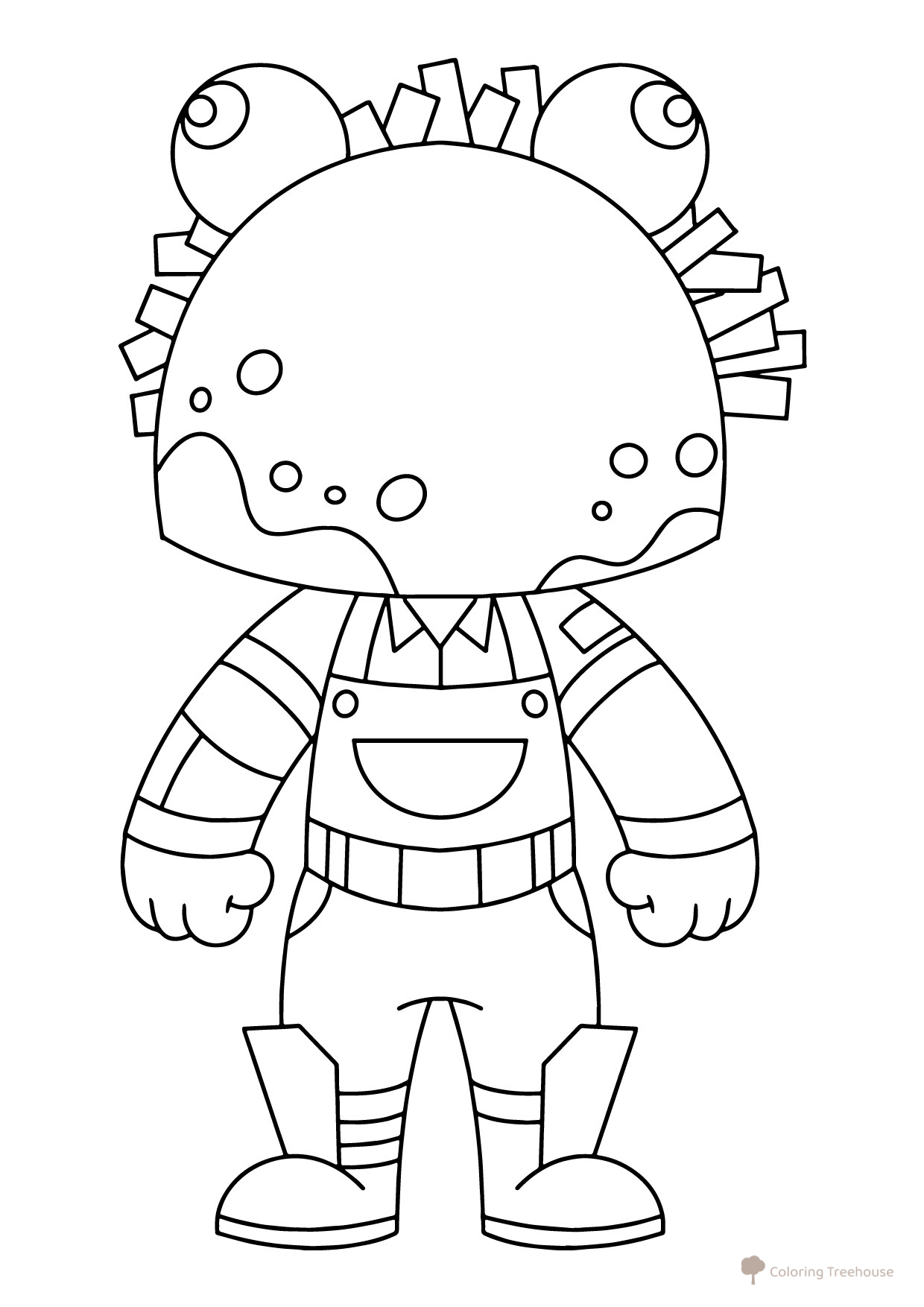 Página para colorear Fortnite chibi Tako dibujo para colorear gratis de Páginas para colorear de Fortnite
