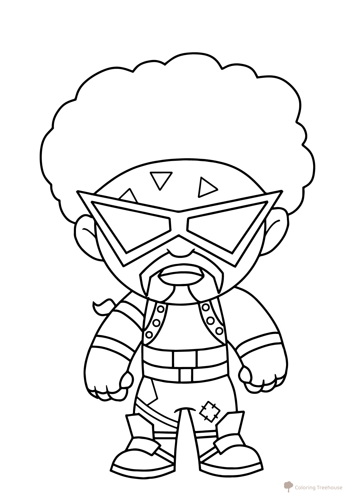 Fortnite Chibi Dance Specnaz Coloring Page free printable Fortnite Coloring Pages coloring page