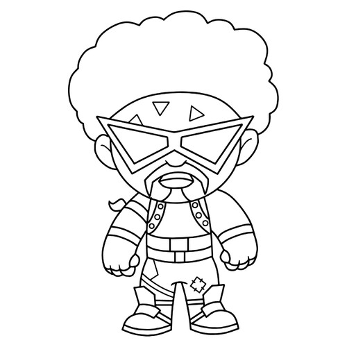 Fortnite Chibi Dance Specnaz Coloring Page free printable Fortnite Coloring Pages coloring page