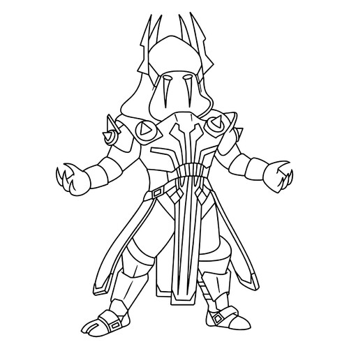 Página para colorear Fortnite chibi: Señor del Hielo dibujo para colorear gratis de Páginas para colorear de Fortnite