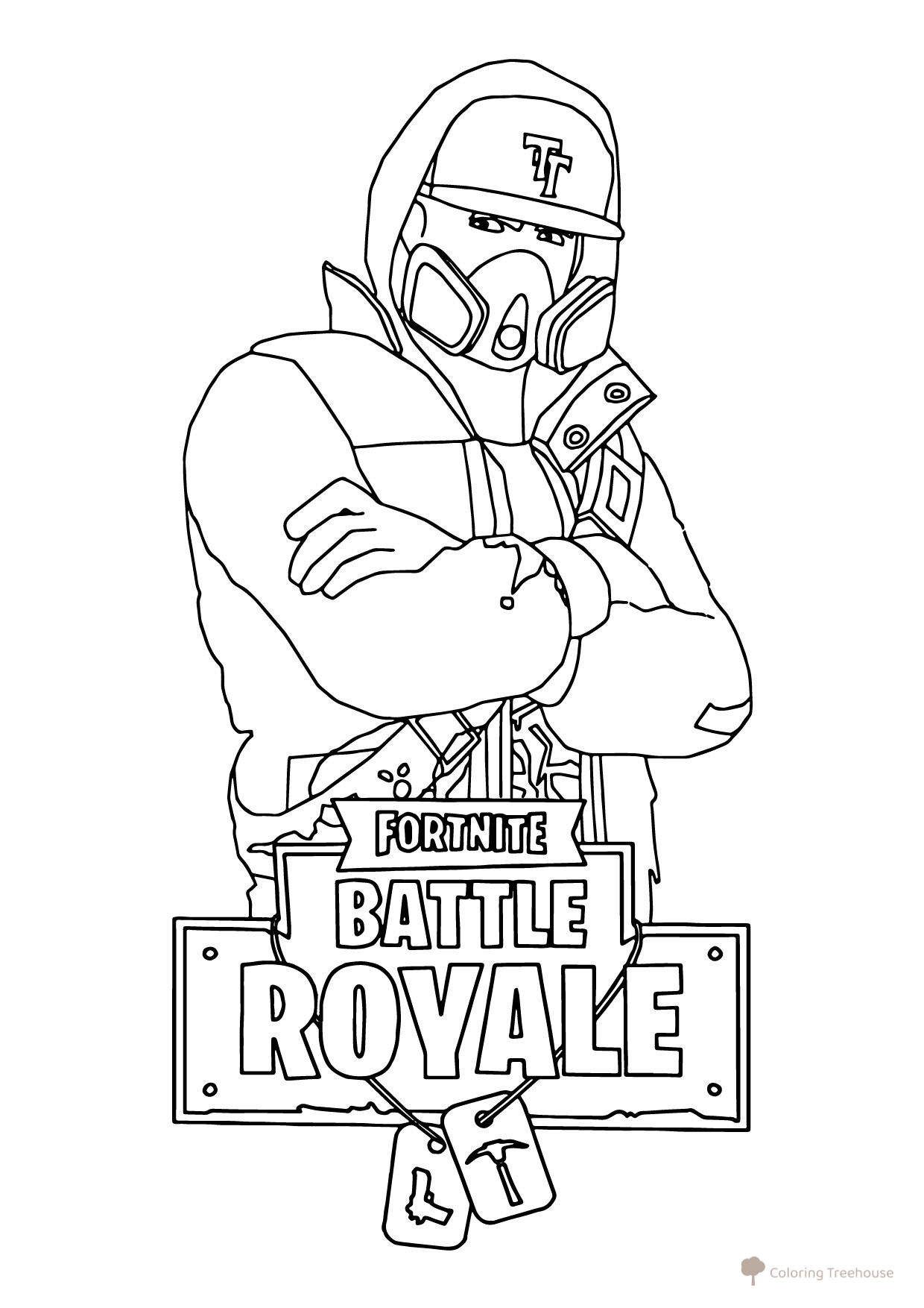 Página para colorear Fortnite: DJ Respirator dibujo para colorear gratis de Páginas para colorear de Fortnite