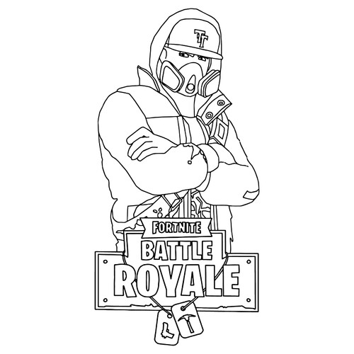 Página para colorear Fortnite: DJ Respirator dibujo para colorear gratis de Páginas para colorear de Fortnite