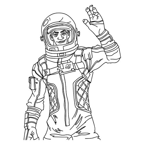 Página para colorear Fortnite: Misión cumplible dibujo para colorear gratis de Páginas para colorear de Fortnite