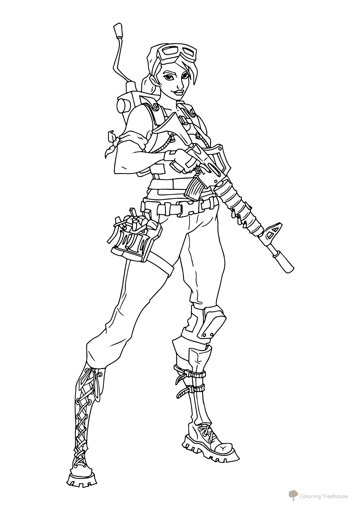 Fortnite Trooper Coloring Page free printable Fortnite Coloring Pages coloring page