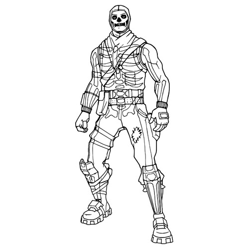 Fortnite Skeleton Coloring Page free printable Fortnite Coloring Pages coloring page