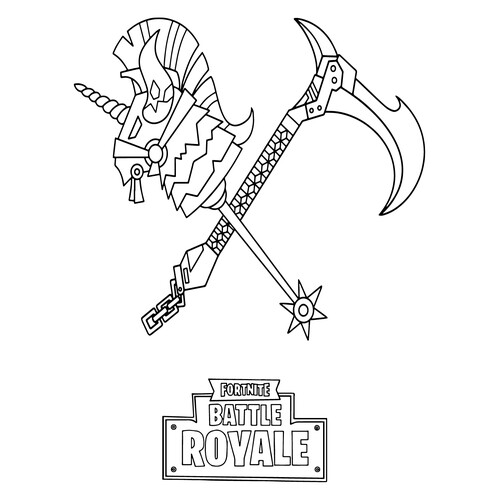 Página para colorear: Símbolo siniestro y Sol naciente de Fortnite dibujo para colorear gratis de Páginas para colorear de Fortnite