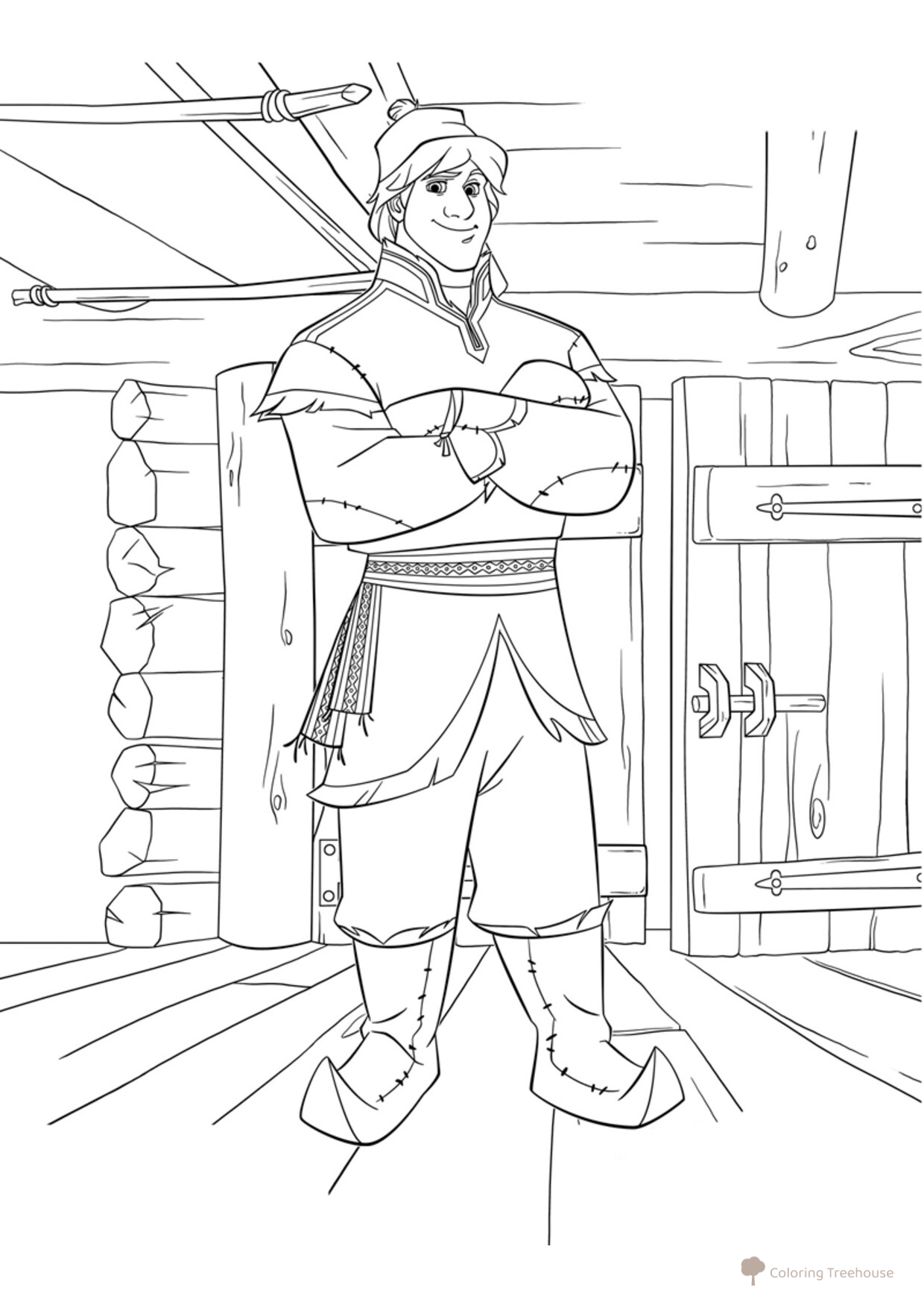 Kristoff Coloring Page free printable Frozen Coloring Pages coloring page