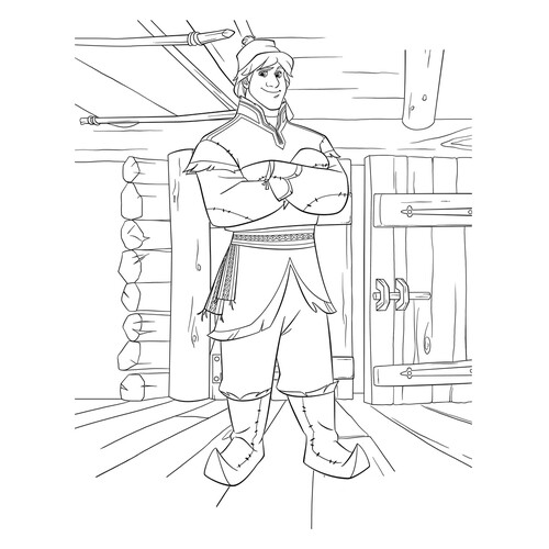 Kristoff Coloring Page free printable Frozen Coloring Pages coloring page