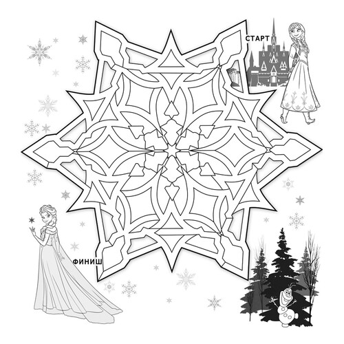 Anna and Elsa Maze Coloring Page free printable Frozen Coloring Pages coloring page