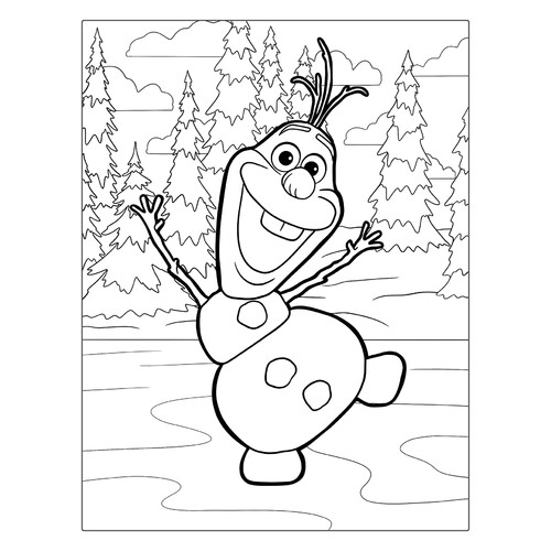 Olaf the Snowman Coloring Page from Frozen free printable Frozen Coloring Pages coloring page