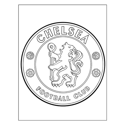 Chelsea FC Emblem Coloring Page free printable Soccer Player Coloring Pages coloring page
