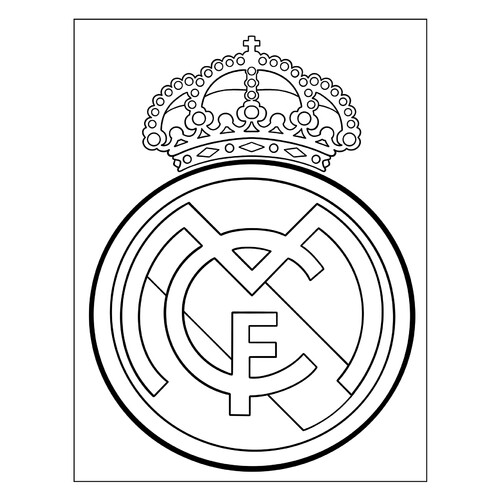 Real Madrid Emblem Coloring Page free printable Soccer Player Coloring Pages coloring page