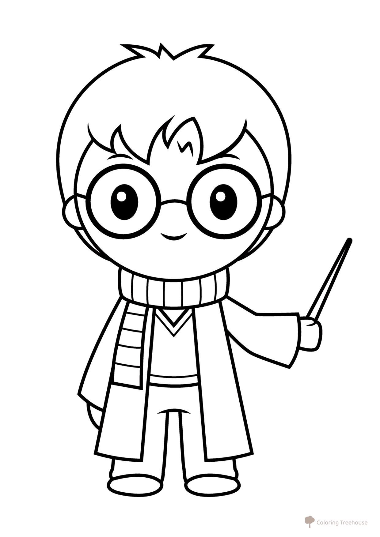 Página para colorear de Harry Potter para niños pequeños dibujo para colorear gratis de Harry Potter Coloring Pages