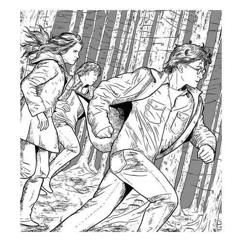 Coloring page Harry Potter y las Reliquias de la Muerte dibujo para colorear gratis de Harry Potter Coloring Pages