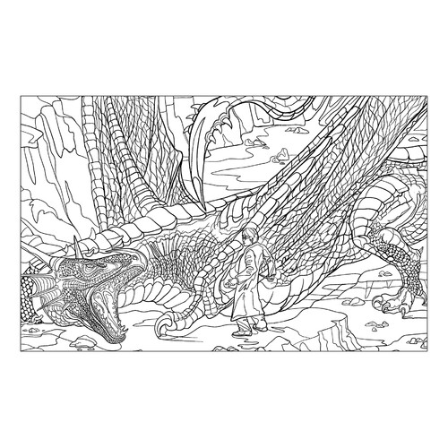 Harry Potter and the Dragon Coloring Page free printable Harry Potter Coloring Pages coloring page