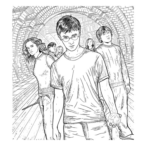 Página para colorear de Harry Potter y la Orden del Fénix dibujo para colorear gratis de Harry Potter Coloring Pages