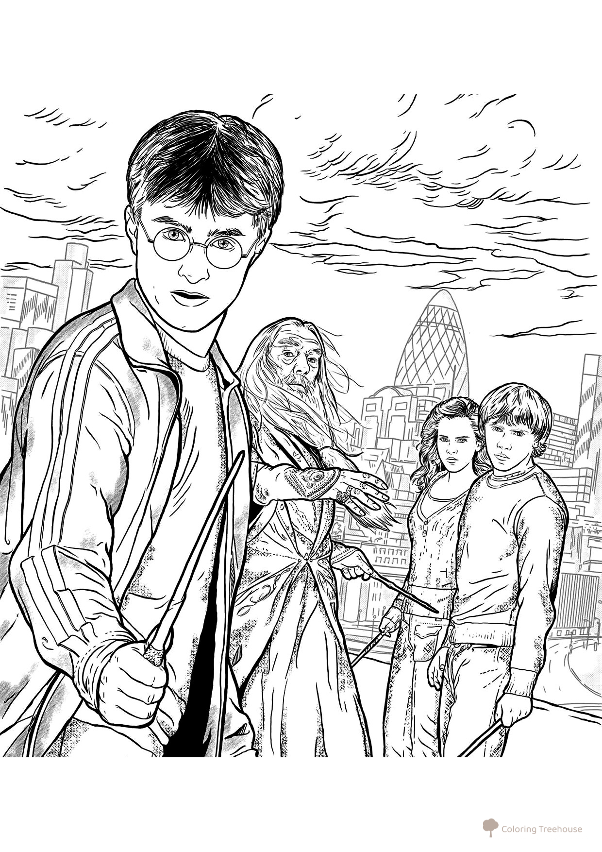 Página para colorear: Harry Potter y el Príncipe Mestizo dibujo para colorear gratis de Harry Potter Coloring Pages
