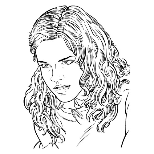 Página para colorear de Hermione Granger dibujo para colorear gratis de Harry Potter Coloring Pages