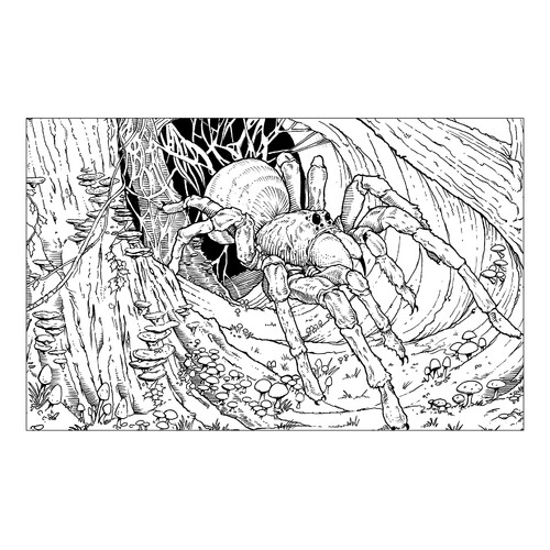 Página para colorear del araña parlante Aragog dibujo para colorear gratis de Harry Potter Coloring Pages