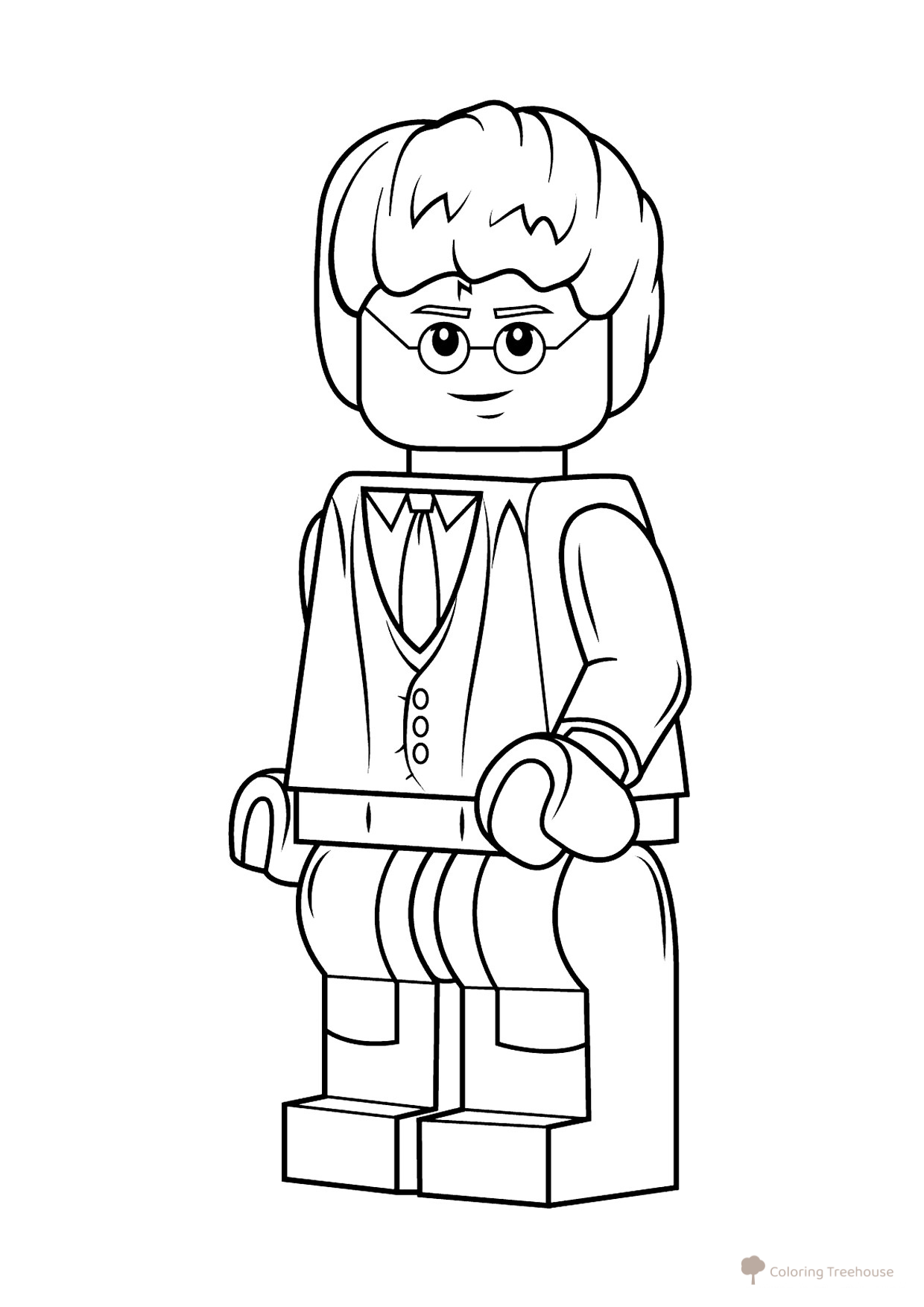 LEGO Harry Potter Coloring Page free printable Harry Potter Coloring Pages coloring page
