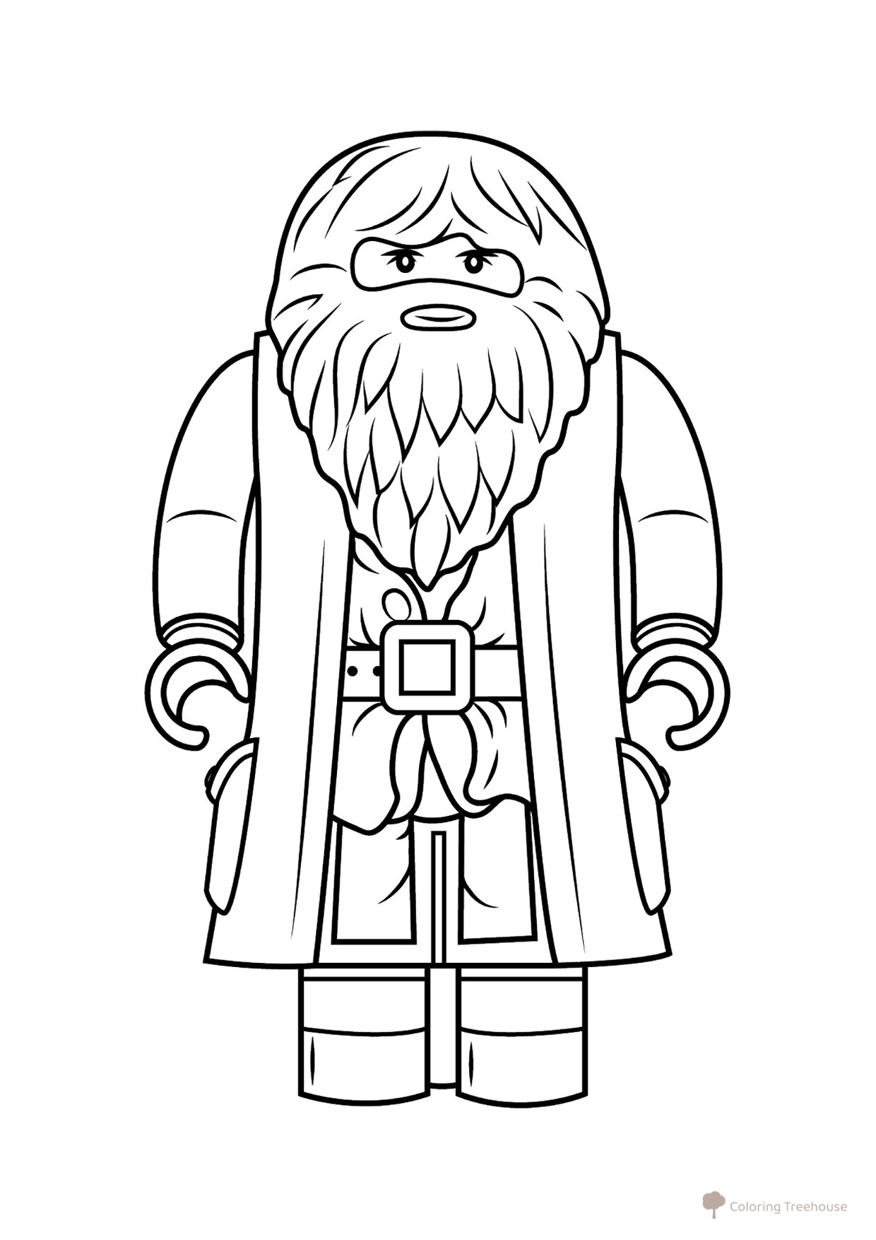 LEGO Hagrid Coloring Page free printable Harry Potter Coloring Pages coloring page