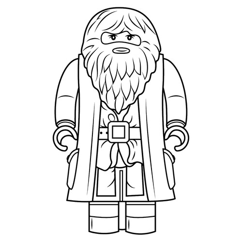 LEGO Hagrid Coloring Page free printable Harry Potter Coloring Pages coloring page