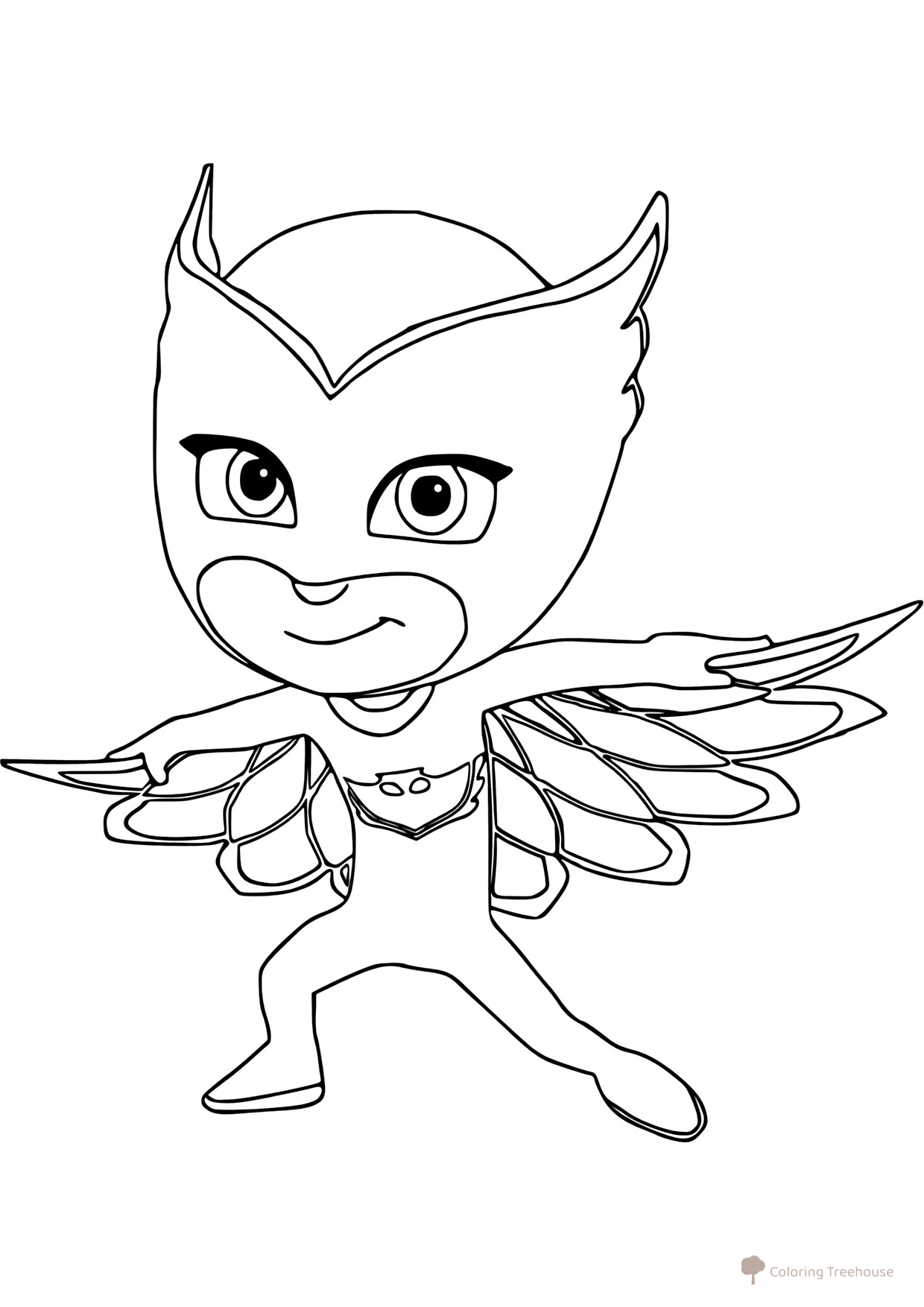 Página para colorear: Héroes en pijamas — Alet dibujo para colorear gratis de Pj Masks: páginas para colorear de los héroes enmascarados