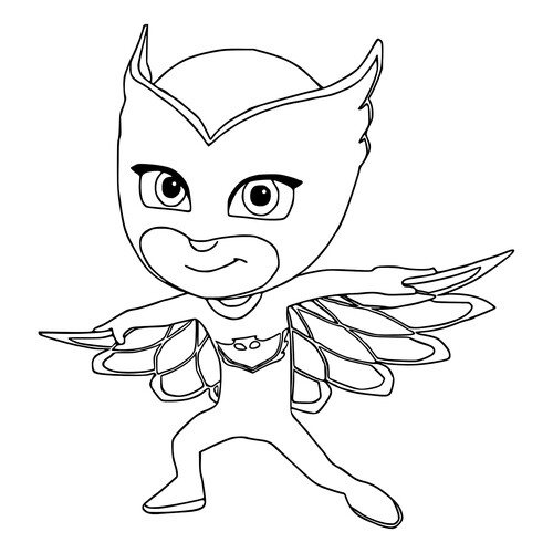 Página para colorear: Héroes en pijamas — Alet dibujo para colorear gratis de Pj Masks: páginas para colorear de los héroes enmascarados