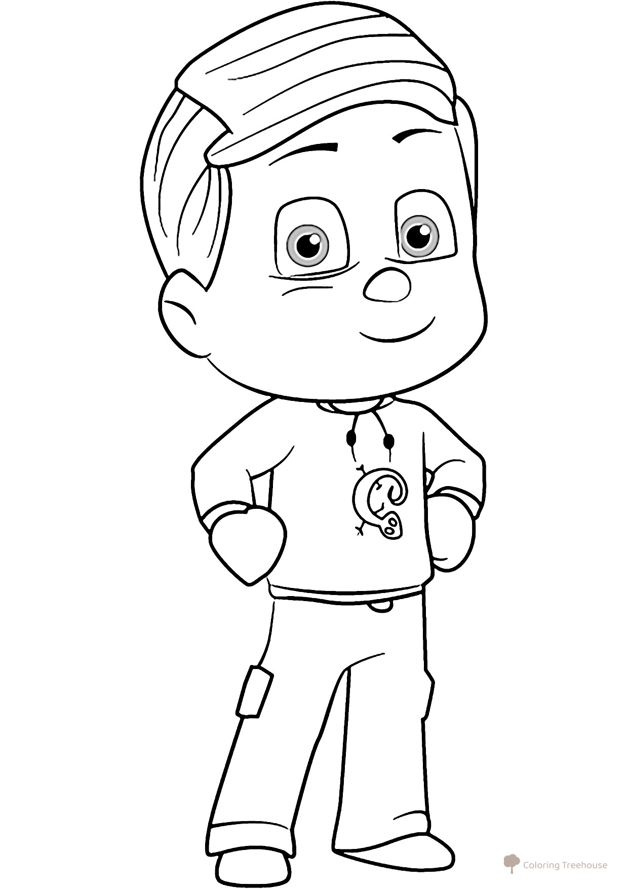 Boy Greg Coloring Page free printable PJ Masks Coloring Pages coloring page