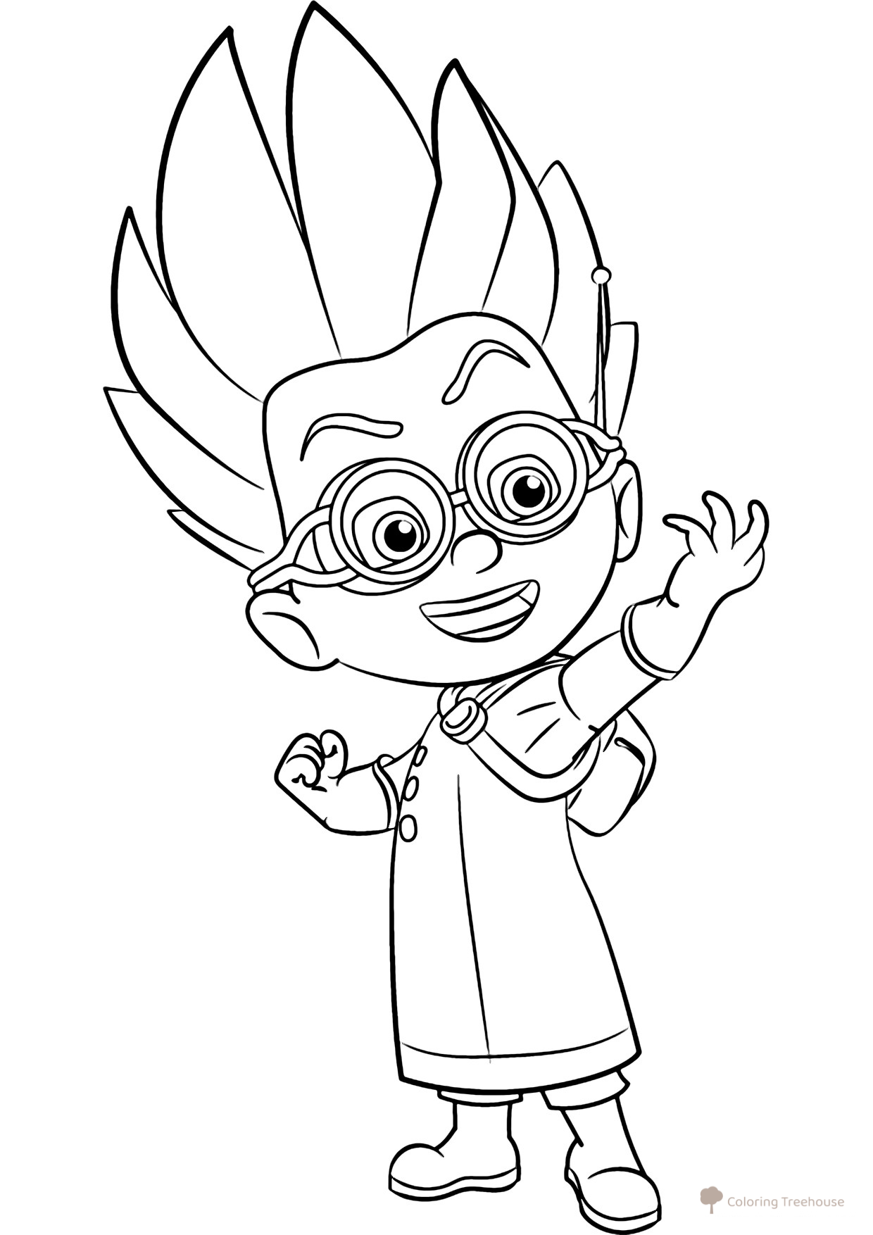 Página para colorear de Romeo (de Héroes en pijama) dibujo para colorear gratis de Pj Masks: páginas para colorear de los héroes enmascarados