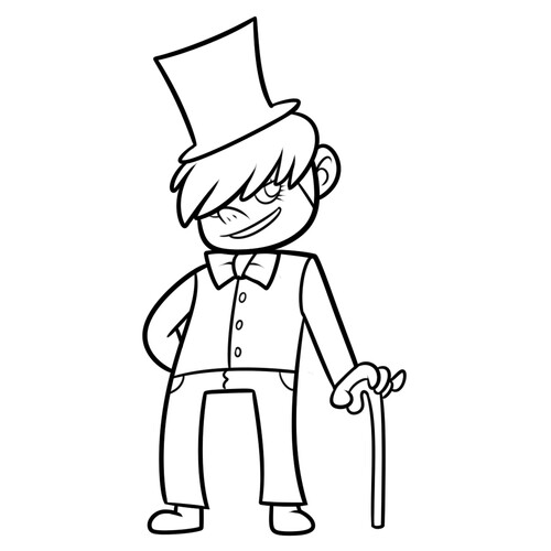 Página para colorear: Bill Cipher (Gravity Falls) dibujo para colorear gratis de Páginas para colorear de Gravity Falls