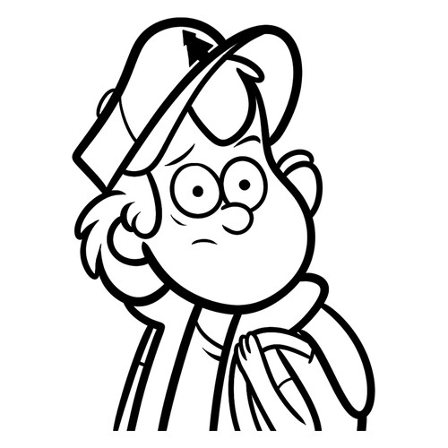 Dipper — раскраска (Gravity Falls) dibujo para colorear gratis de Páginas para colorear de Gravity Falls